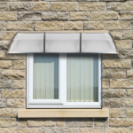 Same Code 51069445 HT-300 x 100 Household Application Door & Window Rain Cover Eaves Transparent Board & Gray Holder