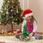 Christmas Tree Building Toy - 701 Pcs with 24-Day Countdown Calendar, 30 LED Warm Lights (USB Powered) - Santa, Ornaments, Snowflake Topper - Educational Blocks for Kids 3-6, Tabletop Decor - Image 6