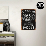 CIFbuy Funny 65th Birthday Gift Vintage Metal Wall Decor, "It Took Me 65 Years To Look This Good" Rustic Milestone Sign For Home Office TikTok, TikTok, Self-pickup Logiopics - Image 3