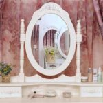 Modern Concise 4-Drawer 360-Degree Rotation Removable Mirror Dresser White =32759839 - Image 3