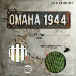 CIFbuy Vintage Military Aluminum Sign Omaha Beach WW2 Landmark Rustic Wall Decor For Garage Bar Man Cave (TikTok, temu pick-up service) - Image 3