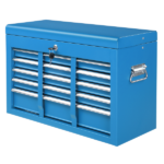 5-Drawer Lockable Steel Tool Chest, 330 lbs Capacity, Blue Heavy-Duty Tool Storage Cabinet with Drawer Liners & Lid Support for Workshop/Garage Maintenance - Image 3