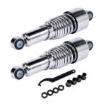 Chrome 10.5" Rear Shocks Absorbers Lowering For Harley Road King Tour Glide FLT Dyna 1991-2016 Sportster 1988-2003 2004-2015 - Image 4