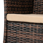 2pcs Arm Chairs 1pc Love Seat & Tempered Glass Coffee Table Rattan Sofa Set Brown Gradient SAME AS 45313116 - Image 13