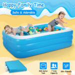 Inflatable Swimming Pools Inflatable Lounge Pool for Kids Baby Adult Inflatable Water Ball Pool for Outdoor Garden Backyard Summer Water Party 120*72*24in No shipments on weekends - Image 4