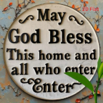 CIFbuy God Bless This Home And All Who Enter Here|Round Iron Sign, 2D Flat Printed Vintage Funny Wall Art Decor, 7.8*7.8Inch 1Pack Hang TikTok, TikTok, Hang Self-pickup Logiopics - Image 5