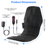 Full Body Massage Chair Pad with Heat, 8 Modes 9 Intensities, Home Office Car Use Back Neck Massager for Pain Relief Home Office Car Massage Chair Pad with Heat, Customizable Full Body Massager for Sedentary Pain & Sports Injury Relief, 3 Timer Settings - Image 9