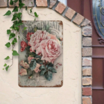 CIFbuy 1pc Vintage Roses Floral Tin Sign, Rustic Farmhouse Wall Art, Unframed Metal Plaque 8x12in, Plaque 8x12in, Garden Gate Bathroom Dec TinikTok, TinikTok, etal Plaque 8x12in Self-tickup LogiopDec - Image 4
