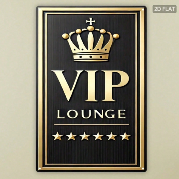 CIFbuy 1pc Elegant VIP Lounge Metal Wall Art, Luxury" Crown Star Iron Plaque Sign, Waterproof Dustproof Durable Unframed 2D Flat Decor Art, LuxuryikTok, Art, LuxuryikTok, t Self-pickup Logiopics