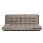 Outdoor Swing Cushions 55 Inch, Waterproof 4" Thick Porch Swing Cushion Replacement with Backrest and Ties, Comfortable 2-3 Seat Pation Swing Pad for Backyard, Garden, Lawn, Outdoor Furniture