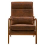 Same Code 28822889 High Back Solid Wood Armrest Backrest Iron Frame Bronzing Cloth Indoor Leisure Chair Orange - Image 8