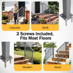 Silver Outdoor 2-Step Iron Handrail - Image 12