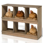 Nesting Boxes for Chickens, Wooden Chicken Nesting Box, Laying Eggs Nest Box for Chickens Hens Ducks, Gray, 6 Compartments - Image 14