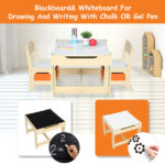 Children's Wooden Table And Chair Set With Two Storage Bags (One Table And Two Chairs) - Image 4