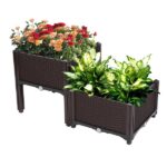 2Pcs Free Splicing Injection Planting Box Brown - Image 2