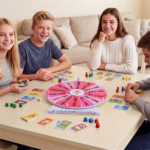 24" Spinning Prize Wheel with Foldable Stand Stand-Up & Tabletop Fortune Wheel - Pink - Image 9