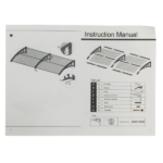 Same Code 82632470 80*38in Household Application Door & Window Rain Cover Eaves Brown Board & Black Holder - Image 14