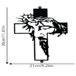 CIFbuy Rustic Simple Cross Wall Art Metal Wall Cross Decor for Indoor Outdoor Use TikTok temu pick-up service - Image 6