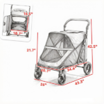 Gray Heavy Duty Dog Stroller – Up to 66 LBS, All-Terrain Suspension for Backyard & Park Use - Image 3