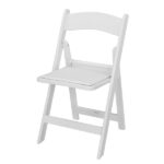 Replacement 15868578 4 Pack Folding Chairs, Resin Chairs with Padded Seat, Comfortable Event Chairs Indoor Outdoor for Home Event Party Picnic School Wedding, White