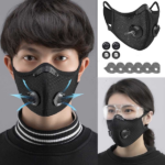 Reusable Half Face Cover Mask w/ Filter Cycling Outdoor Sport Face Mask Black(US Logistics only For USPS.TK/TMEU only For self-pickup) - Image 5