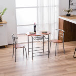Same Code 35204938 Brown Wood Grain PVC Breakfast Table (One Table and Two Chairs) - Image 7