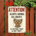 CIFbuy 1pc Yorkshire Terrier Dog Warning Metal Plaque Sign" 2D Flat Unframed Animal Alert Lettering Decor, Lettering Decor, Outdoor Yard Garden Wall Art PlaquikTok, PlaquikTok, t Self-pickup Logiopics - Image 6