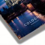CIFbuy Vintage Cologne Cathedral Metal Sign 8x12 Inch, Iron Bridge Night Scene Wall Art, Square Flat Printed Tin Plaque For Home Bar Ga TikTok, TikTok, ene Wall Self-pickup Logiopics - Image 5