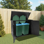 Outdoor Storage Shed, Outdoor Storage Cabinet, Lockable Outdoor Storage Box for Garbage Cans, Lawn Mower and Tools - Image 6