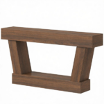 Brown 63" Vintage Entryway Console Table – Narrow Design, Open Shelf, for Living Room Space - Image 2