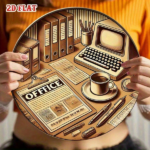 CIFbuy Vintage French Office Sign 8x8 Inch Round Aluminum Plaque, 2D Flat Retro Desk Decor For Study Conference Room Lounge Cafe Creati TikTok, TikTok, Self-pickup Logiopics - Image 2