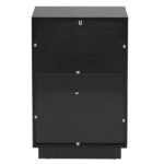 Black P2 Density Board Wavy Pattern Drawer Front 454070cm Two-Drawer Bedside Cabinet - Image 8