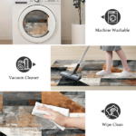 Three-piece kitchen rug set, non-slip and washable, abstract pattern kitchen hallway rug, soft and comfortable, suitable for sinks, floors, entrances, hallways and bathrooms. - Image 4