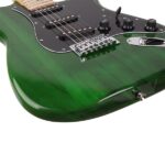ST Stylish Electric Guitar with Black Pickguard Green - Image 9