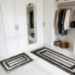 Three-piece kitchen rug set, non-slip and washable, abstract pattern kitchen hallway rug, soft and comfortable, suitable for sinks, floors, entrances, hallways and bathrooms. - Image 8