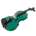 New 4/4 Acoustic Violin Case Bow Rosin Green - Image 4