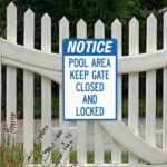 CIFbuy 1pc 8x12 Inch Waterproof Rustproof Metal Tin Sign" Pool Area Gate Closed Locked Safety Warning, Warning, Vintage 2D Flat Wall Art Decor Tin ikTok, Tin ikTok, t Self-pickup Logiopics - Image 6
