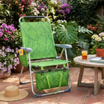 17 Inch Seat Height Beach Chair for Adults, Folding Portable Camping Chair with Headrest, Cup Holder, Side Pocket & Bottom Storage Bag, 7-Position Adjustable Aluminum Beach Chair, Heavy Duty 265 LBS Capacity, Oxford Fabric for Beach, Patio, Pool, Summer Palm Print - Image 25