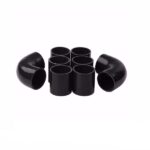 Universal 3" Inch Aluminum Intercooler Piping U-Pipe Kit+Coupler Black+T-Clamps - Image 2