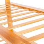 Concise 12-Batten 4 Tiers Bamboo Shoe Rack Wood Color - Image 7