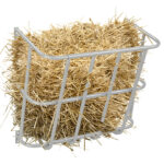 Large Capacity Hay Feeder, Heavy-Duty Steel Goat Hay Rack, 22.8" Long Wall Mounted Horse Hay Holder, Multiple Sided Feeding Rack for Sheep Farm Livestock Indoor Outdoor, Silver - Image 10