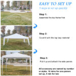 3 x 3m Waterproof Tent with Spiral Tubes White - Image 19