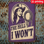 CIFbuy Vintage Cowboy Tin Sign 8x12 Inch Retro Western Metal Wall Art I Won't Quote Funny Farmhouse Hanging Decor Rustic Home Ornament TikTok, TikTok, Self-pickup Logiopics - Image 7