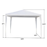3 x 3m Waterproof Tent with Spiral Tubes White - Image 16