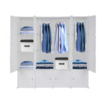 4-Layer 10 Lattices Non-Woven Fabric Wardrobe Coffee - Image 18