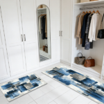 Three-piece kitchen rug set, non-slip and washable, abstract pattern kitchen hallway rug, soft and comfortable, suitable for sinks, floors, entrances, hallways and bathrooms. - Image 8