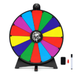 24" Spinning Prize Wheel with Foldable Stand Stand-Up & Tabletop Fortune Wheel - Multicolor - Image 3