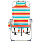 Same Code 14464082 63*70*99cm Heightened Oxford Cloth Silver White Aluminum Tube Bearing 100kg Beach Chair Rainbow Stripes - Image 2