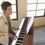 GDP-203 88 Key Standard Full Weighted Keyboards Digital Piano with Metal Stand, Power Adapter, Triple Pedals, Headphone for All Experience Levels Black Walnut - Image 6