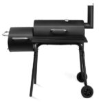 Barrel Charcoal Grill with Offset Smoker, All Metal Outdoor Smoker with Side Table and Wheels for Outdoor Garden Patio and Backyard Cooking - Image 8